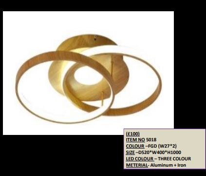 Sophisticated Fine Gold LED Chandelier – Model 5018