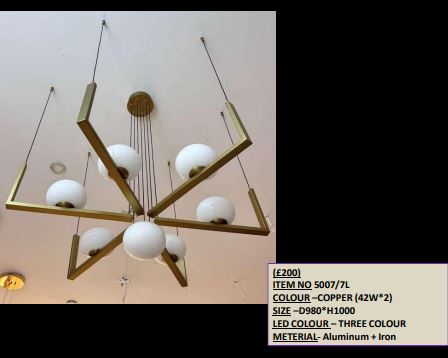 Copper Pendant Light 5007/7L