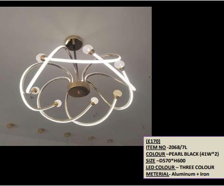 Pearl Copper Pendant Light- 2068/7L