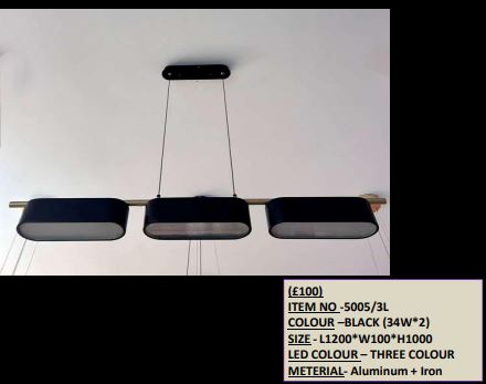 Black Chandlier LED- 5005/3L