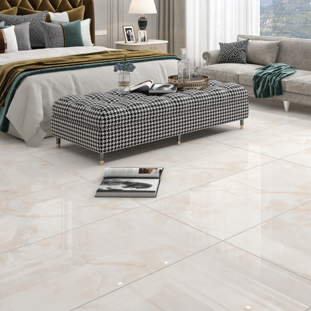 Beige Onyx  - 120x120 High Gloss Porcelain Tile