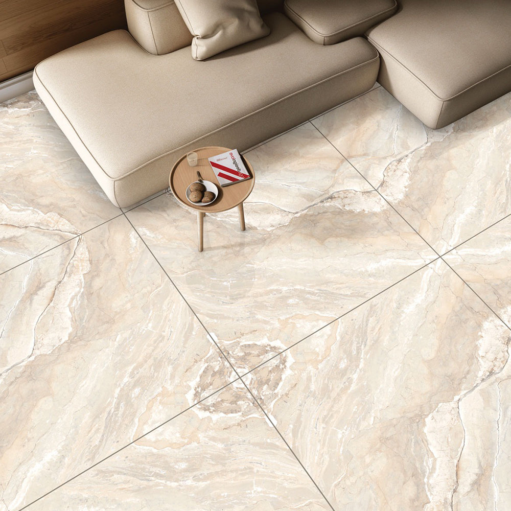 BRECCIA ELITE BEIGE - 120 x 120 - High gloss porcelain tile
