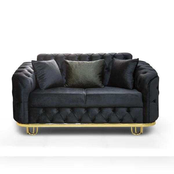 Almira Chesterfield Turkish Black Sofa Set (Starting from £380 to £1520)