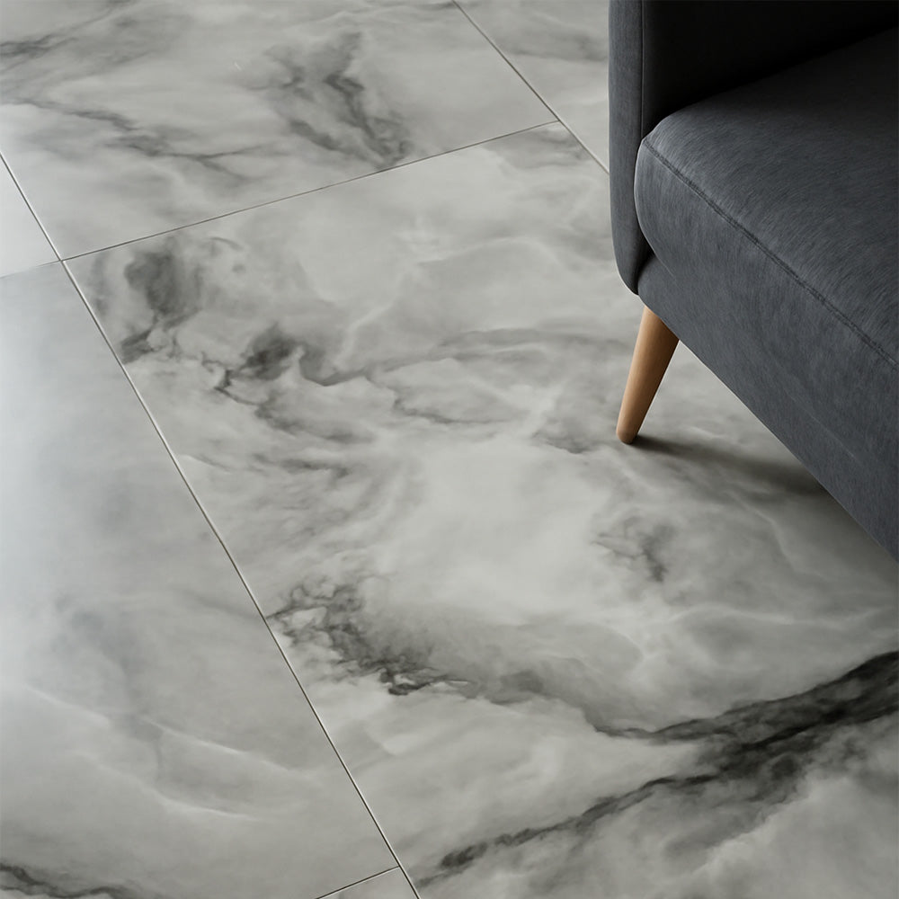 Black and grey onyx - 120x60 High Gloss Porcelain Tile