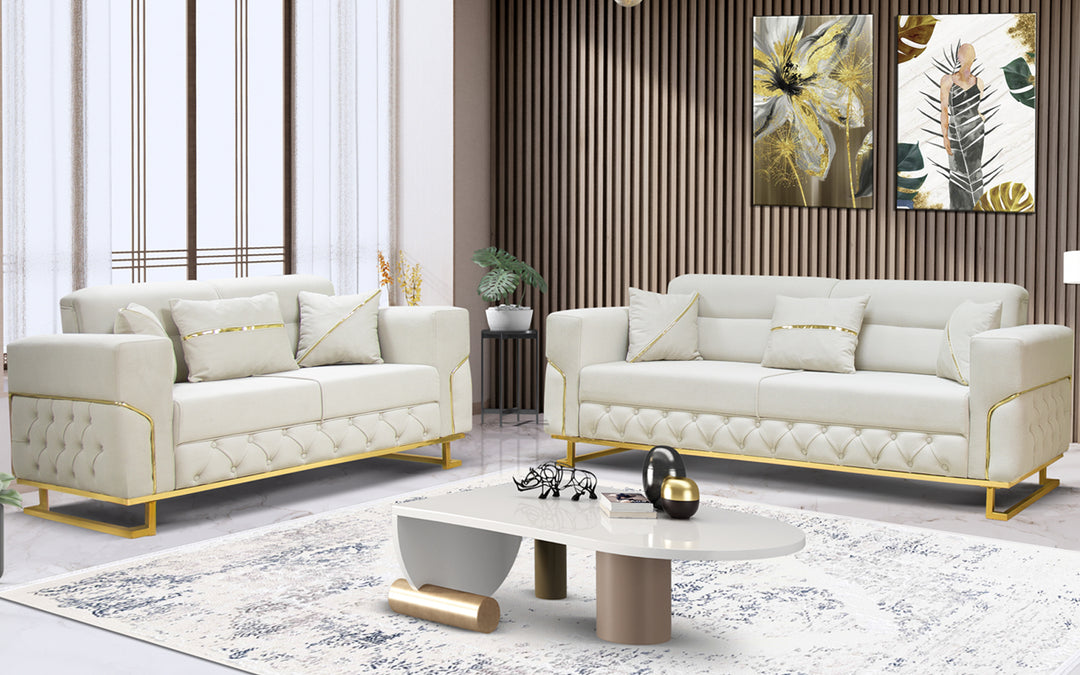 Parma White Sofa Set (Starting from £380 to £1520)
