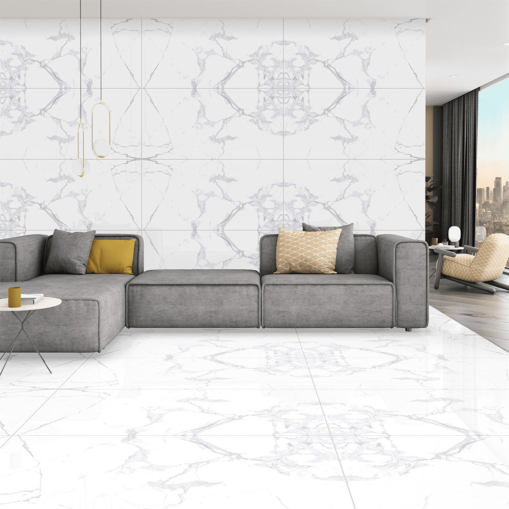 GLACIER PEARL -1200x600 High Gloss Porcelain Tile