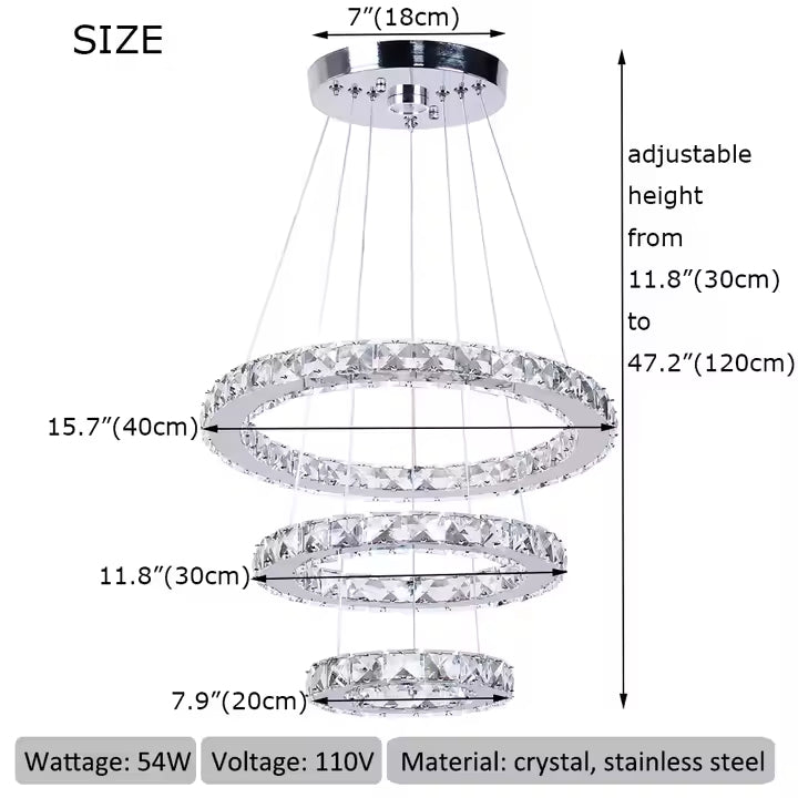 Luxury Chrome LED Chandelier – (Item No: D495)