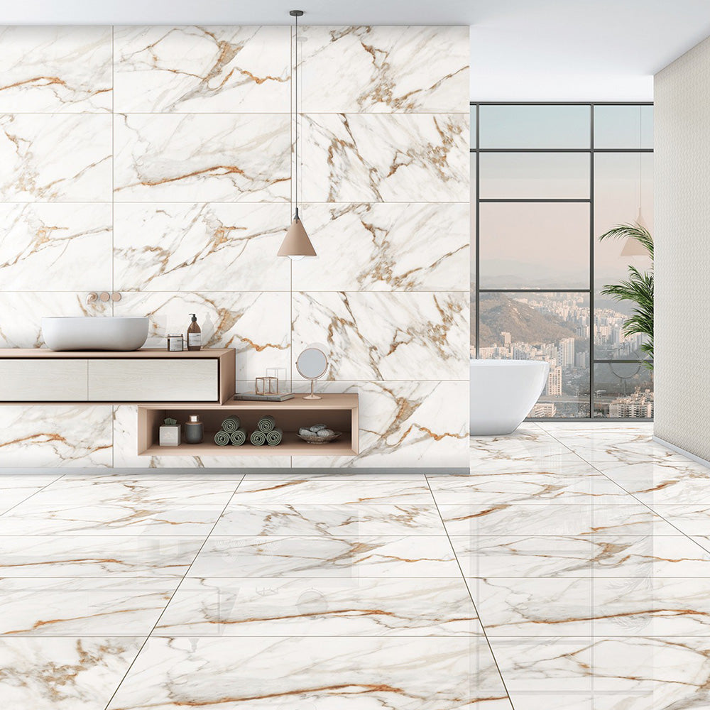 LAVA MARBLE - 1200x600 High Gloss Porcelain Tile