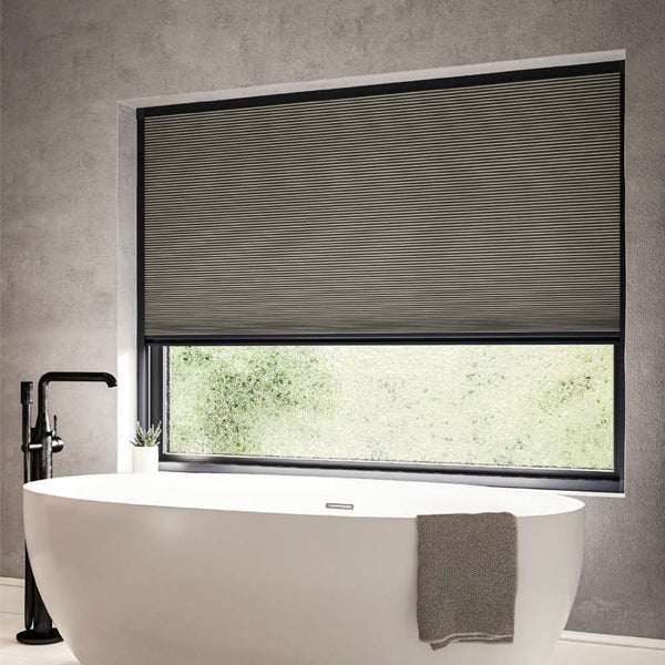 Linear Nightshade Blackout Pleated Blinds