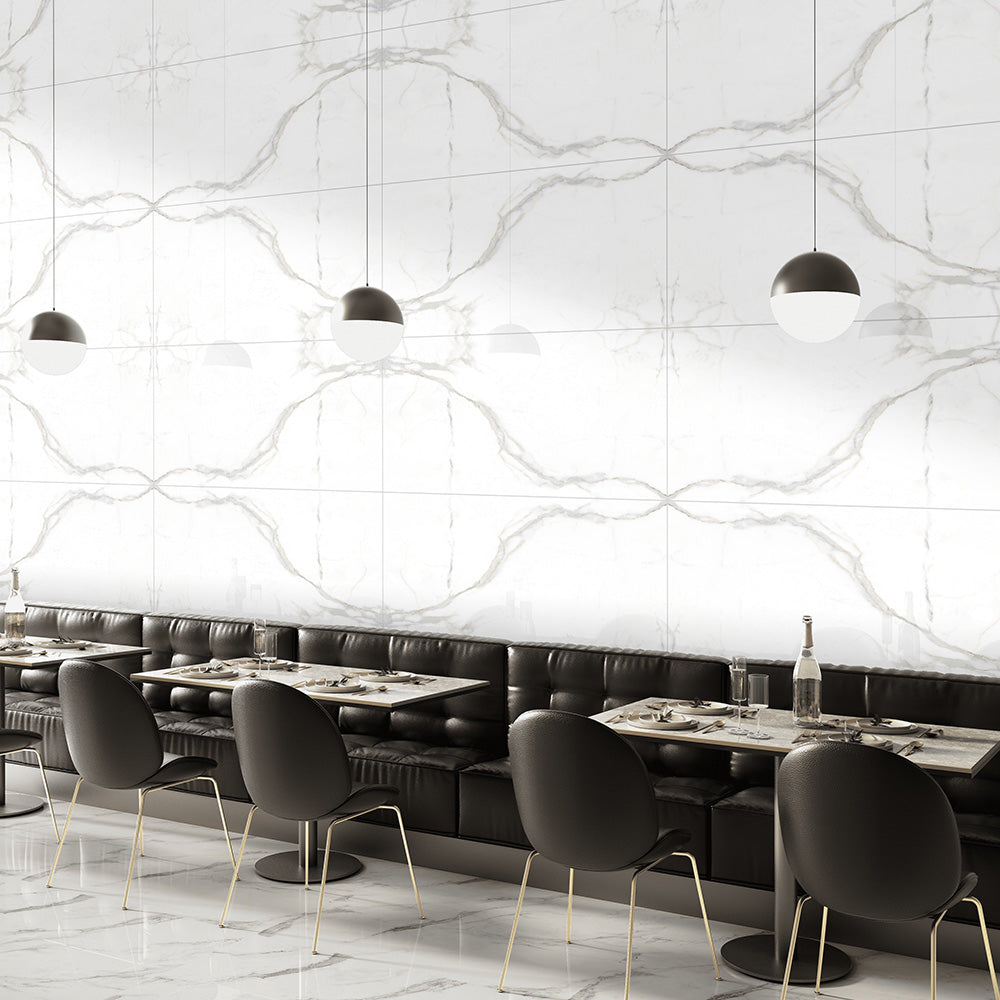 MARMI STATUARIO - 1200x600 High Gloss Porcelain Tile