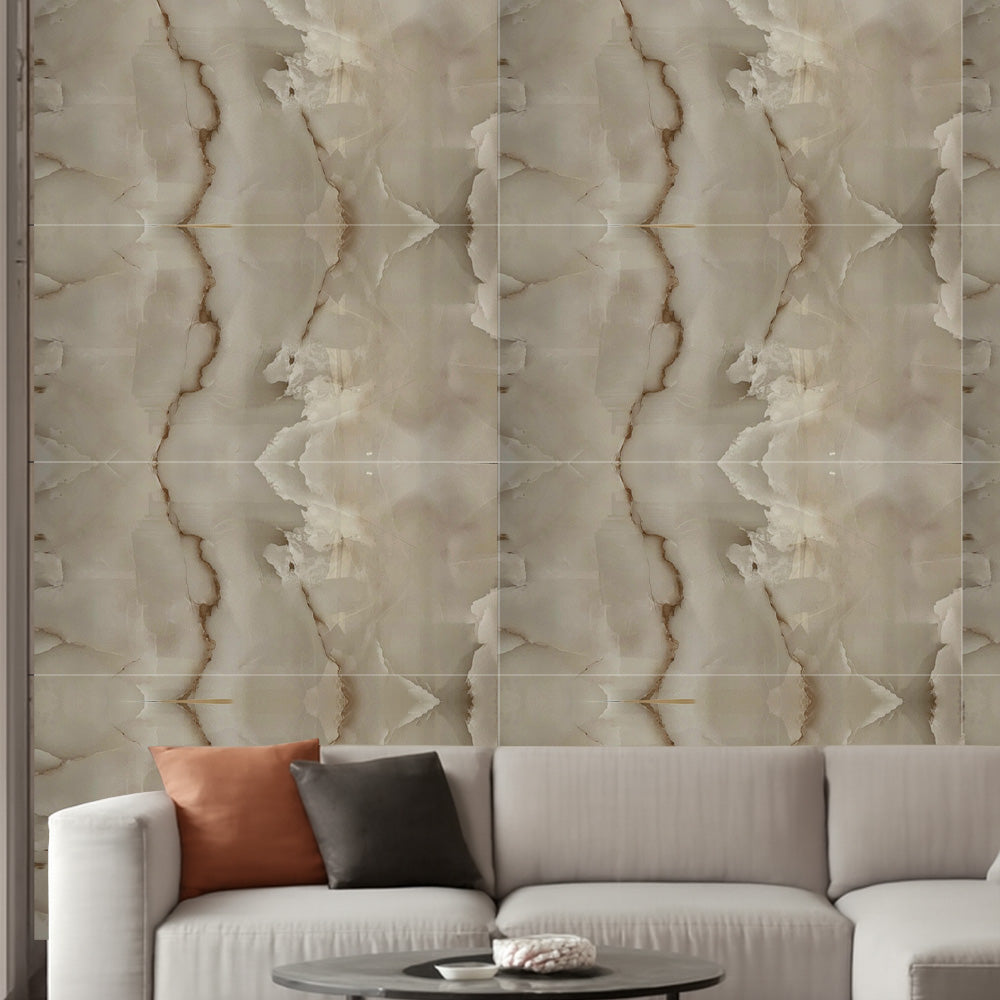 Marmi Flora crema Beige - 120x60 High Gloss Porcelain Tile