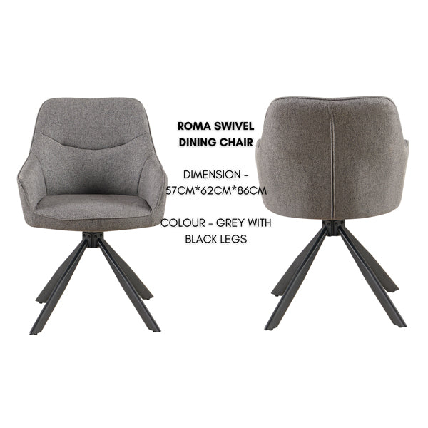 Roma Swivel Dining Chair