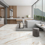 Load image into Gallery viewer, STELLA BEIGE END  - 120x120 High Gloss and Matt Finish Porcelain Tile
