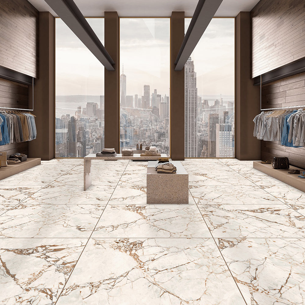 TORTONA CREMA - 120 x 120 - High gloss porcelain tile