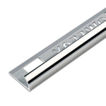Load image into Gallery viewer, Silver Round Edge Metal Tile Trim
