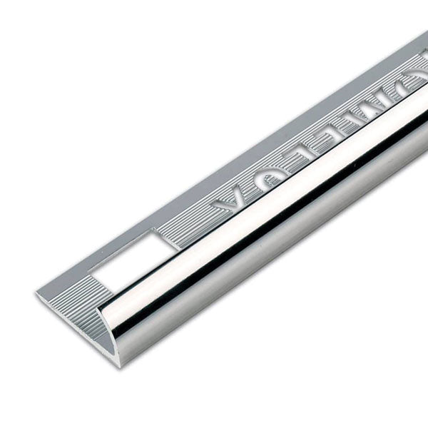 Silver Round Edge Metal Tile Trim