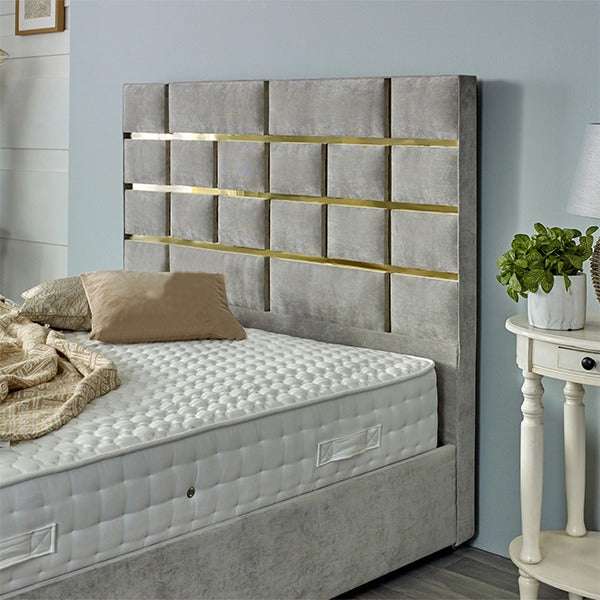 Vida Bed Frame with Aluminum Gold Accent (Starting from £800 to £1000)