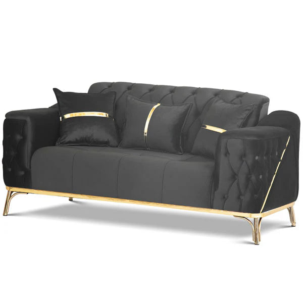 Jasmine Black Velvet Sofa Set (Starting from £534 to £1380)