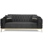 Load image into Gallery viewer, Jasmine Black Velvet Sofa Set (Starting from £534 to £1380)
