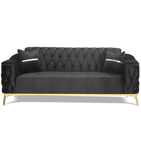 Jasmine Black Velvet Sofa Set (Starting from £534 to £1380)