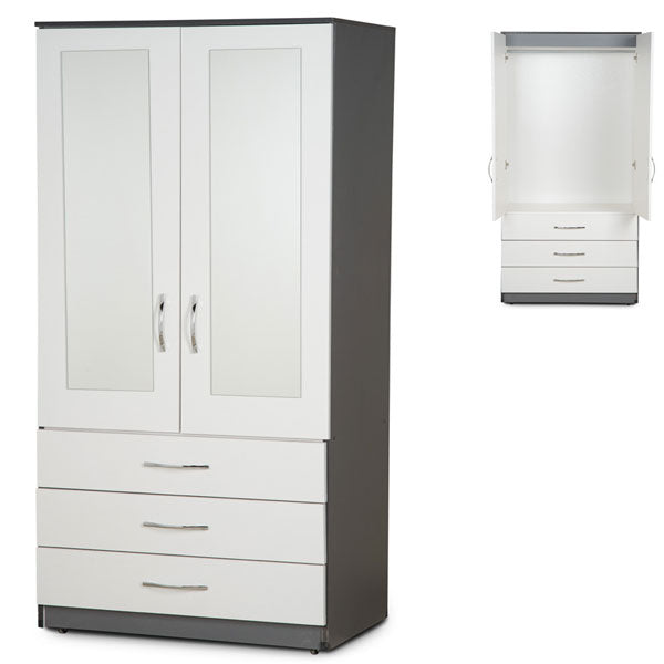 Amoré 2-Door 3-Drawer Gents Wardrobe