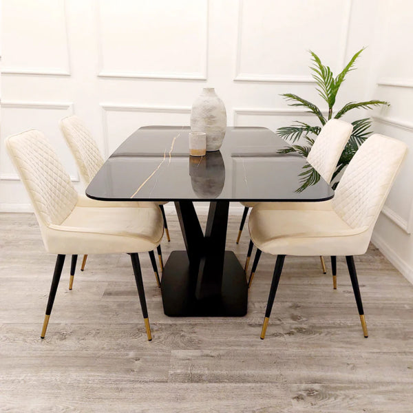 Apollo 1.6 Black Dining Table