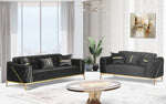 Load image into Gallery viewer, Jasmine Black Velvet Sofa Set (Starting from £534 to £1380)
