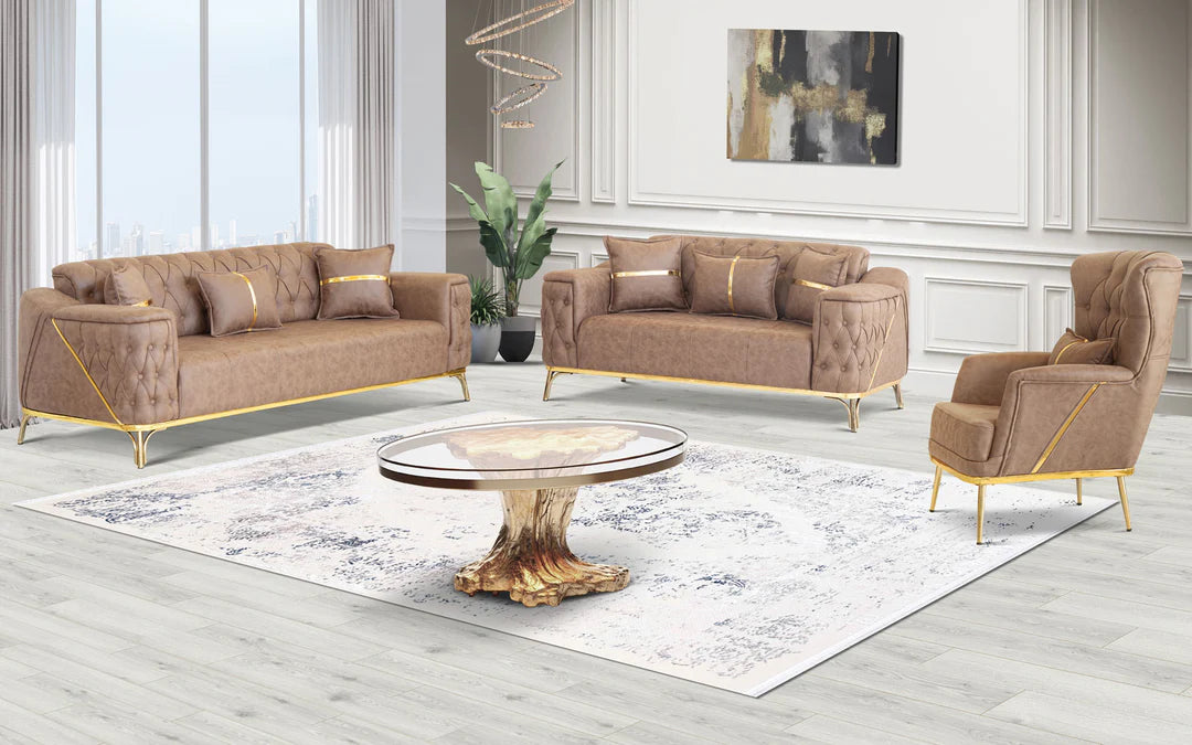 Jasmine Brown Velvet Sofa Set (Starting from £534 to £1380)