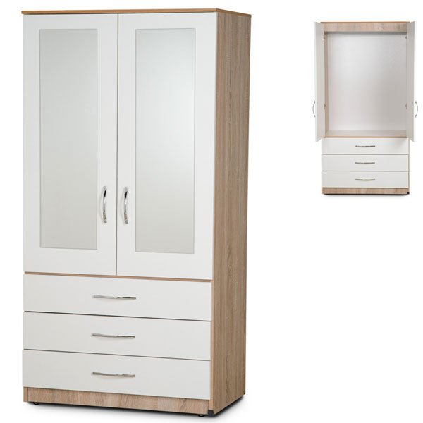 Amoré 2-Door 3-Drawer Gents Wardrobe